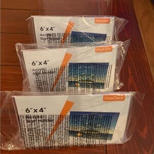 MaxGear Acrylic Picture/Sign Holders 6x4